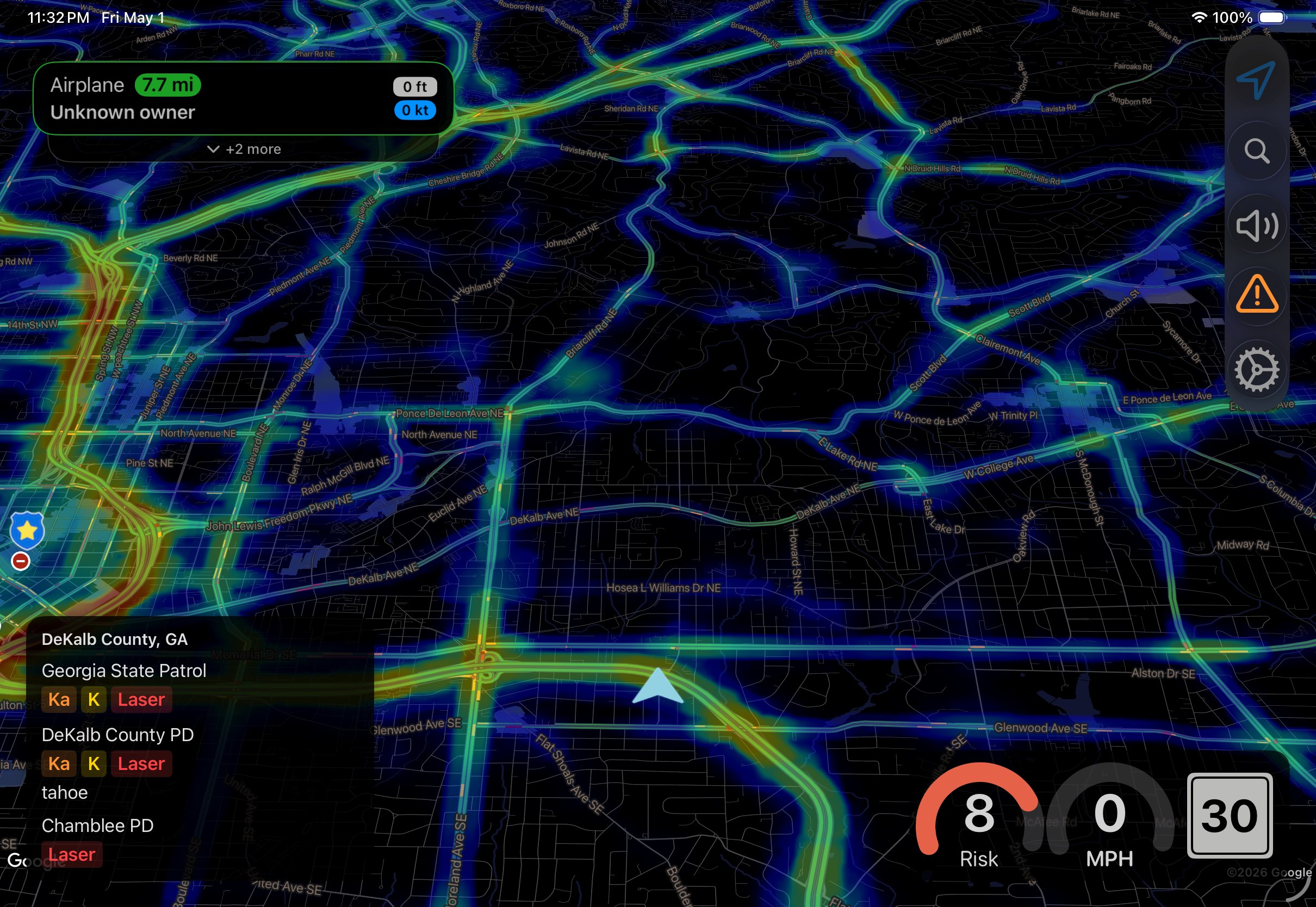 HighwayRadar on iPad