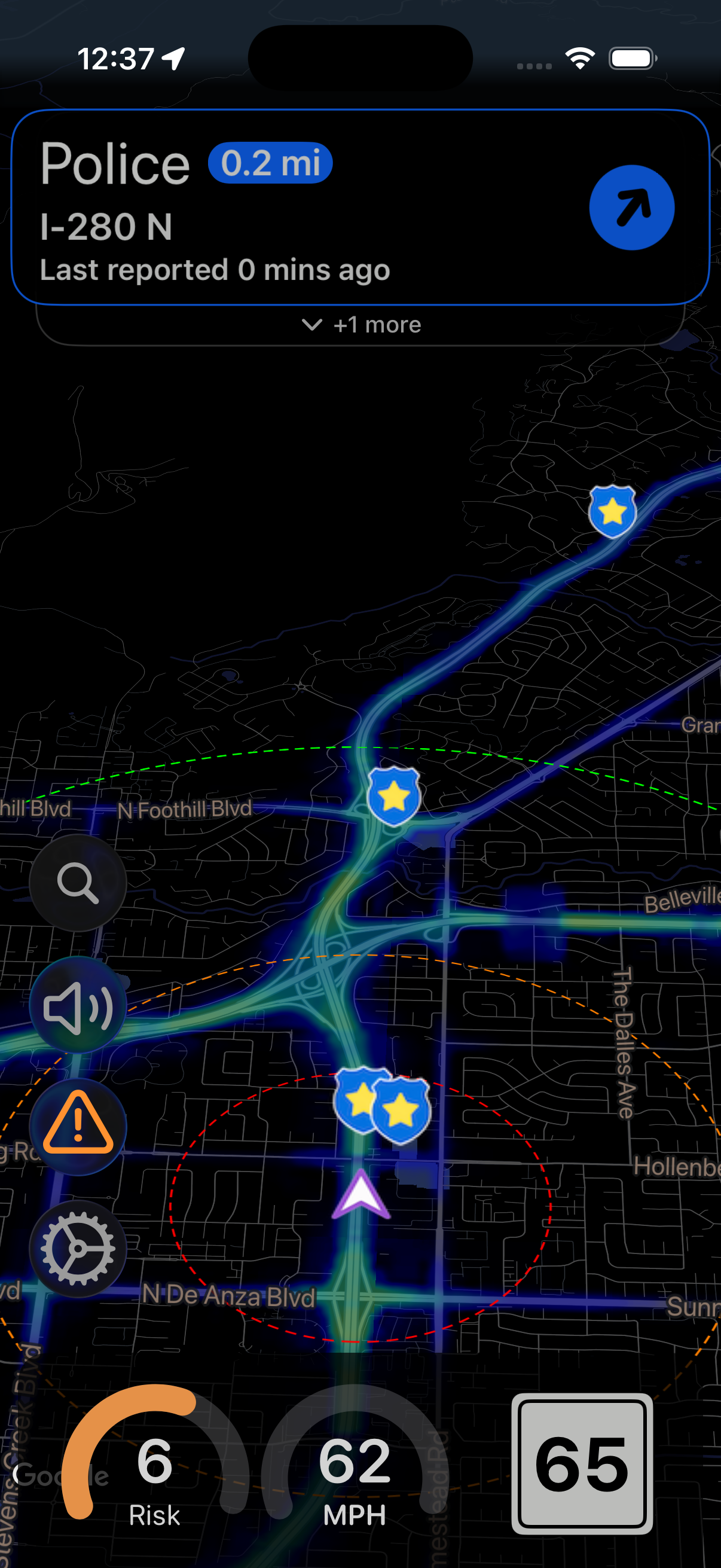 HighwayRadar app screenshot