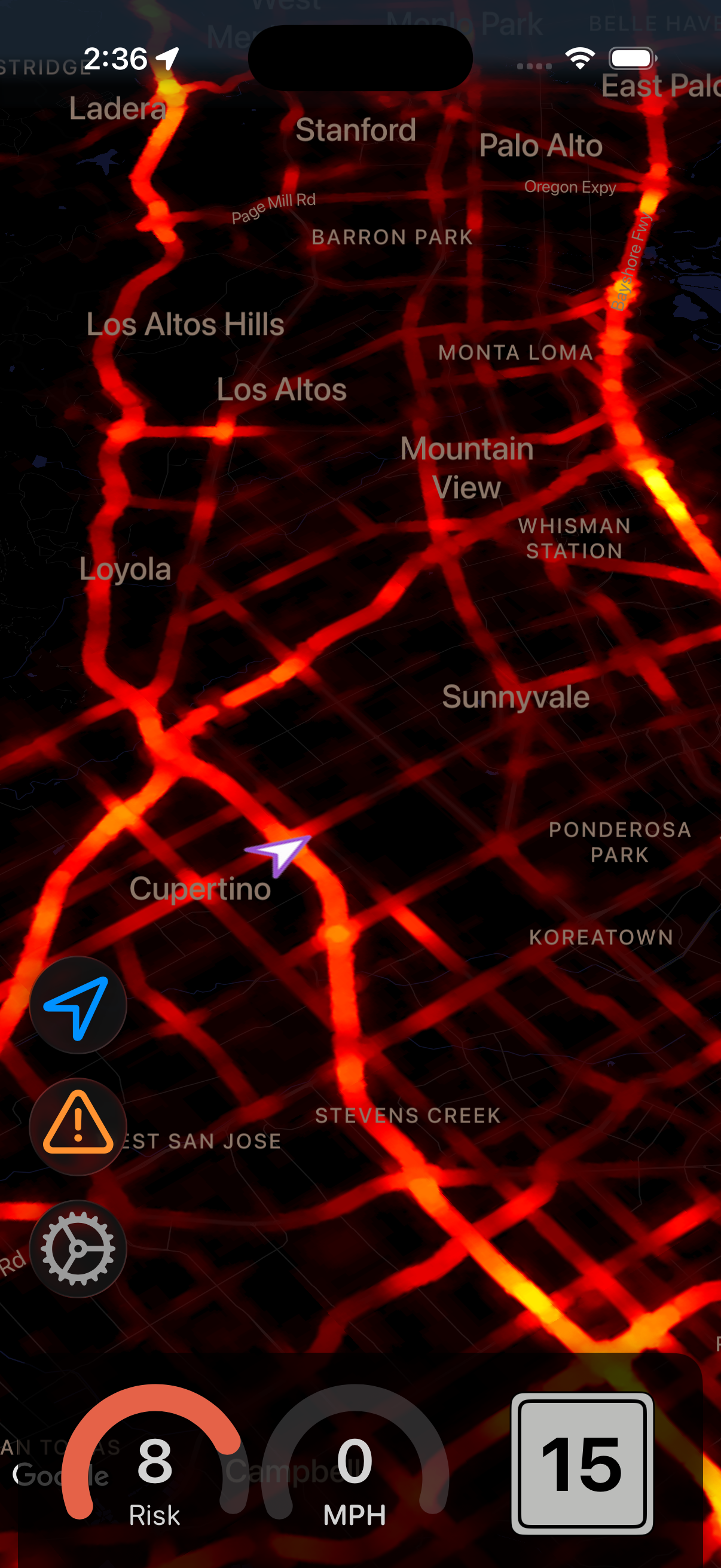 HighwayRadar app screenshot